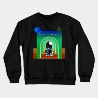 Dogecoin fly to the moon 4 Crewneck Sweatshirt